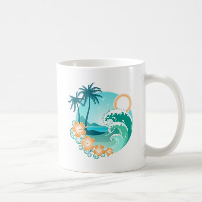 Taza De Café Isla Hawaiana 1 (Derecha)