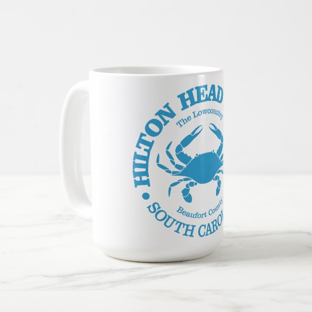 Taza De Café Isla Hilton Head (cangrejo) (Anverso izquierdo)