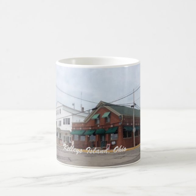 Taza De Café Isla Kelley, Ohio Village Photo Mug (Centro)