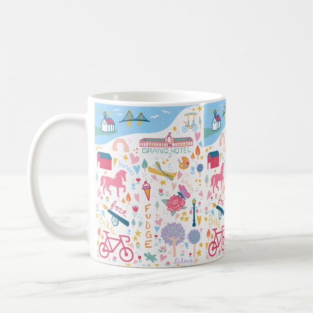 Taza De Café Isla Mackinac Michigan cosas favoritas (Izquierda)