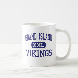Taza De Café Isla magnífica media de Vikingos de la isla
