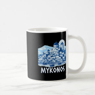 Taza De Café Isla Mykonos Grecia Recuerdo Griego Verano Vacacio