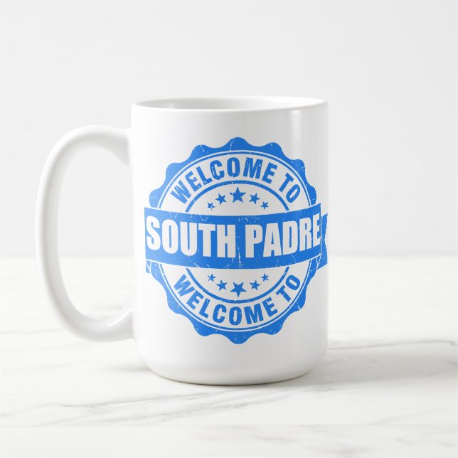 Taza De Café Isla padre verano-sur-texas (Izquierda)