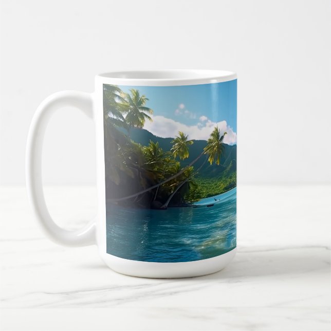 Taza De Café Isla Paradisíaca de Costa Rica (Izquierda)