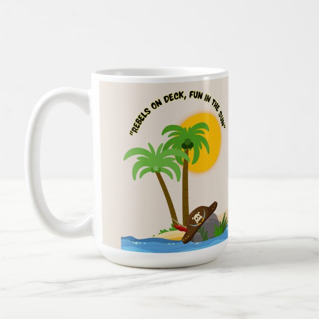 Taza De Café isla pirata playa (Izquierda)