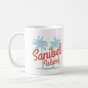Taza De Café Isla Sanibel Florida Coral Océano Recuerdo