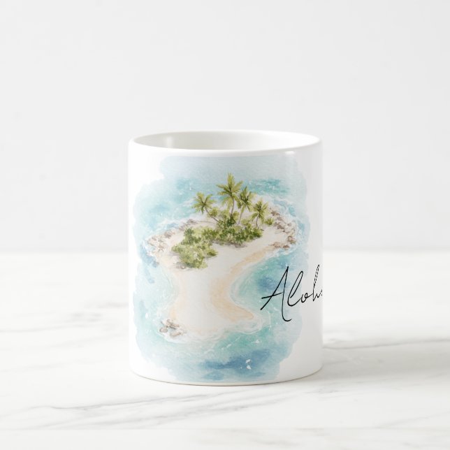 Taza De Café Isla Tropical Hawái Aloha (Centro)