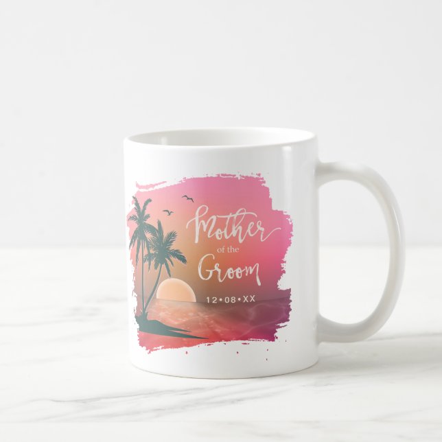 Taza De Café Isla Tropical Madre del Groom Pink ID581 (Derecha)