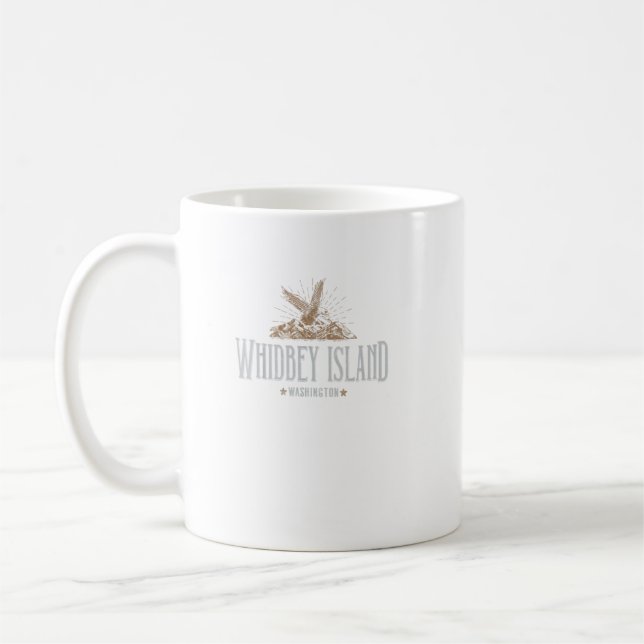 Taza De Café Isla Whidbey Montañas Washington Senderismo Eagle  (Izquierda)
