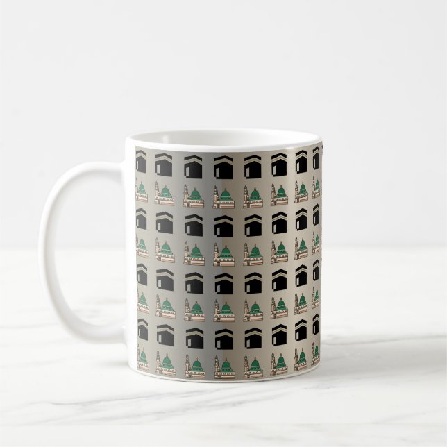 Taza De Café Islamic Gold Mug Kaaba & Masjid Nabawi (Izquierda)