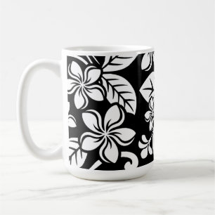 TAZA DE CAFÉ ISLAND PLUMERIA (NEGRO)