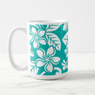 Taza De Café ISLAND PLUMERIA (TURQUISE Mug)