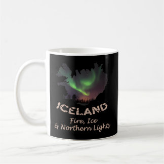 Taza De Café Islandia: Ice de Fuego Ilumina Norte Aurora