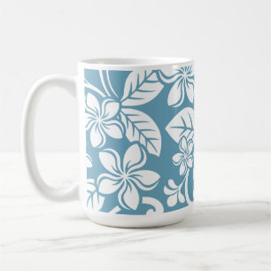 TAZA DE CAFÉ ISLANDIA PLUMERIA (AZUL ESLADO)