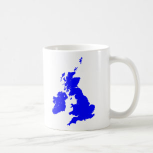 Taza De Café Islas Británicas - Azul