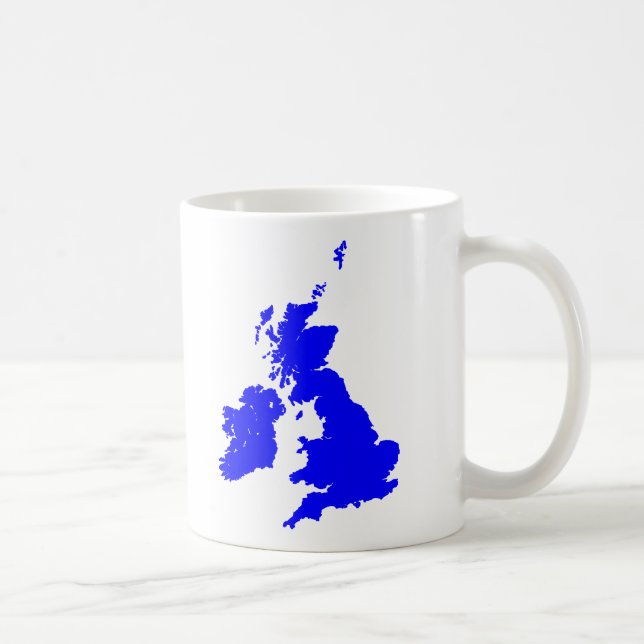 Taza De Café Islas Británicas - Azul (Derecha)