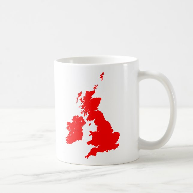 Taza De Café Islas Británicas - Rojo (Derecha)