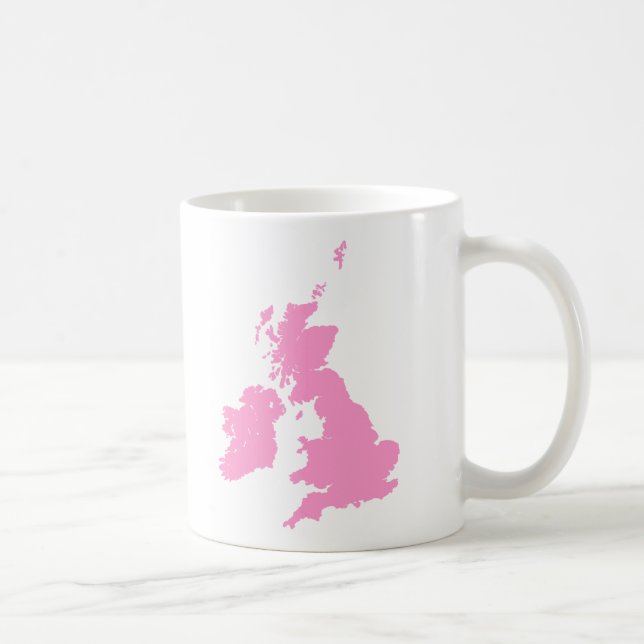 Taza De Café Islas Británicas - Rosa (Derecha)
