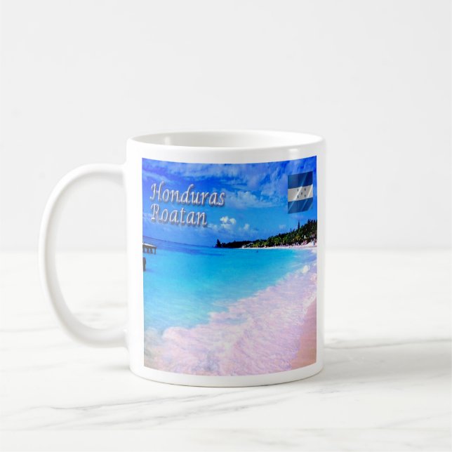 Taza De Café Islas de la Bahía de ROATAN, Honduras, (Izquierda)