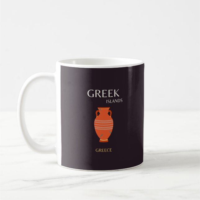 Taza De Café Islas griegas, Grecia, viajes, perrito (Izquierda)
