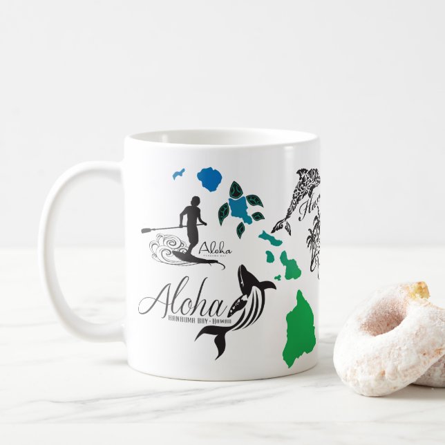 Taza De Café Islas Hawai Aloha (Con donut)