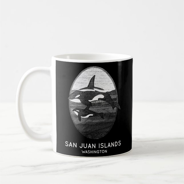 Taza De Café Islas San Juan Ballena Washington Orca (Izquierda)