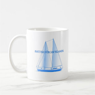Taza De Café Islas Vírgenes Británicas Costeras Náuticas Velero
