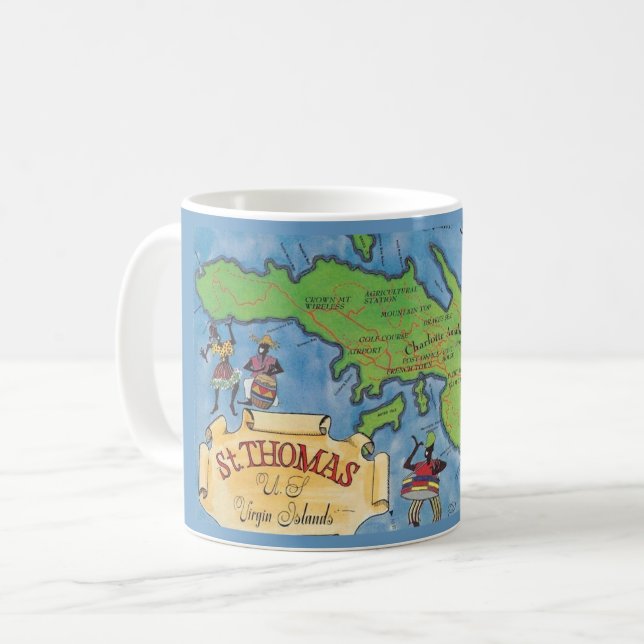 Taza De Café Islas Vírgenes de Santo Tomás (Anverso izquierdo)