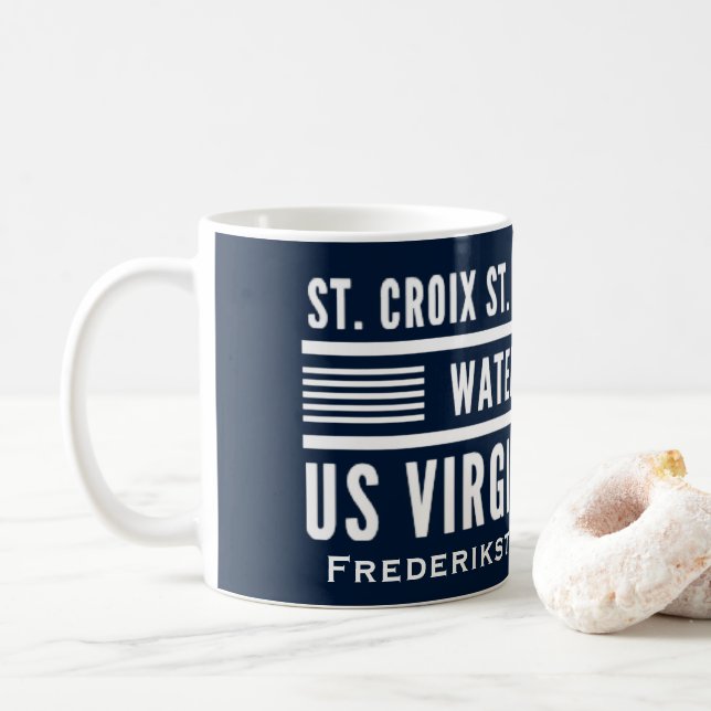 Taza De Café Islas Vírgenes Estadounidenses USVI Personalizació (Con donut)