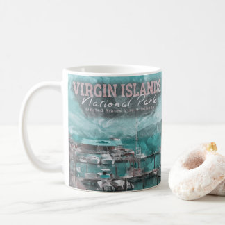 TAZA DE CAFÉ ISLAS VIRGINAS ESTADOS UNIDOS - COLOR DE AGUA EN B