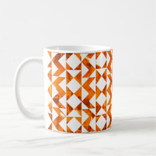Taza De Café isola de patrón geométrico boho sin soldadura de i