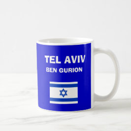 Taza De Café Israel-Ben Gurion (Tel Aviv) TLV Código del aeropu