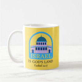 Taza De Café Israel es la tierra de Dios Ezekiel 11:17 Amarillo