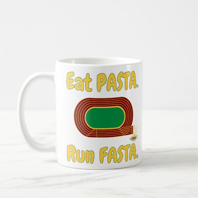 Taza De Café Iss Nudeln lauf schneller  lustiges zitat (Izquierda)