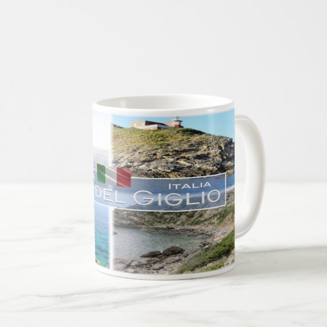 Taza De Café IT Italia - Toscana - Isla Giglio - (Anverso derecho)