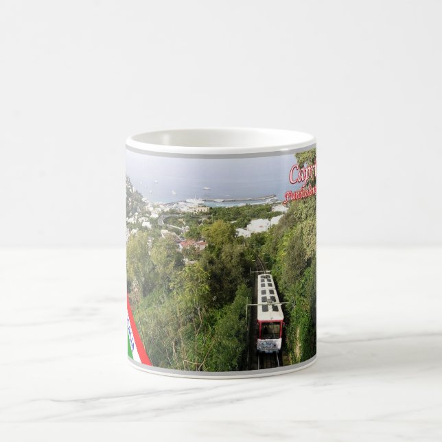Taza De Café Italia - Campania - Capri - El Funicular - (Centro)