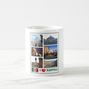 Taza De Café Italia - Campania - Nápoles - I Love -