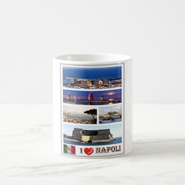 Taza De Café Italia - Campania - Nápoles - I Love - (Centro)