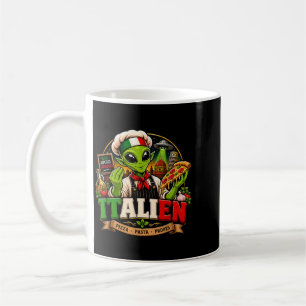 Taza De Café Italia Italiano Extraterrestre Pizza Pasta Sondas