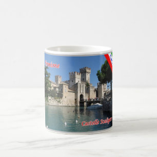 Taza De Café Italia - Lago de Garda - Sirmione - Castillo de Sc