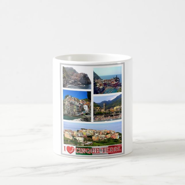 Taza De Café Italia - Liguria - Cinque Terre - I Love - (Centro)