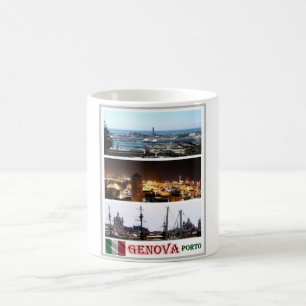 Taza De Café Italia - Liguria - Génova - Mosaic - Puerto -
