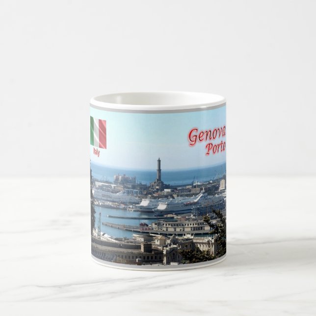 Taza De Café Italia - Liguria - Génova - Puerto - (Centro)