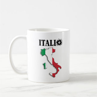 Taza De Café Italia, Mapa italiano, regalo de bandera italiana 