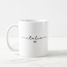 Taza De Café Italia Minimalista Cuta - Bandera italiana