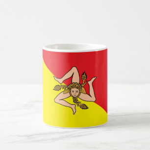 Taza De Café Italia - Sicilia - Bandera Sicilia -