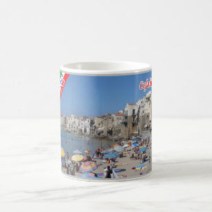 Taza De Café Italia - Sicilia - Cefalú - Playa -