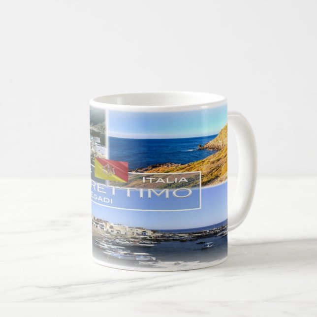 Taza De Café Italia - Sicilia - Isla Marettimo - (Anverso derecho)