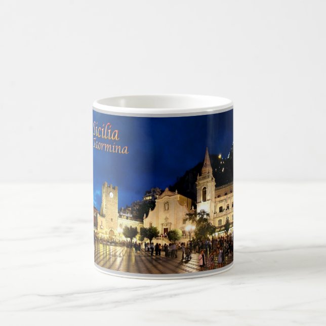 Taza De Café Italia - Sicilia - Taormina De Noche - (Centro)