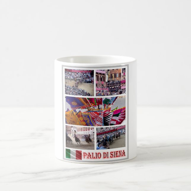 Taza De Café Italia - Toscana - Siena - Palio - Mosaico - (Centro)
